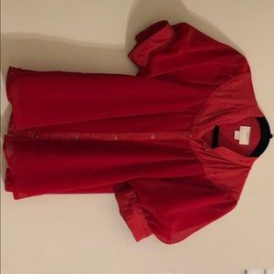 Anthro red blouse